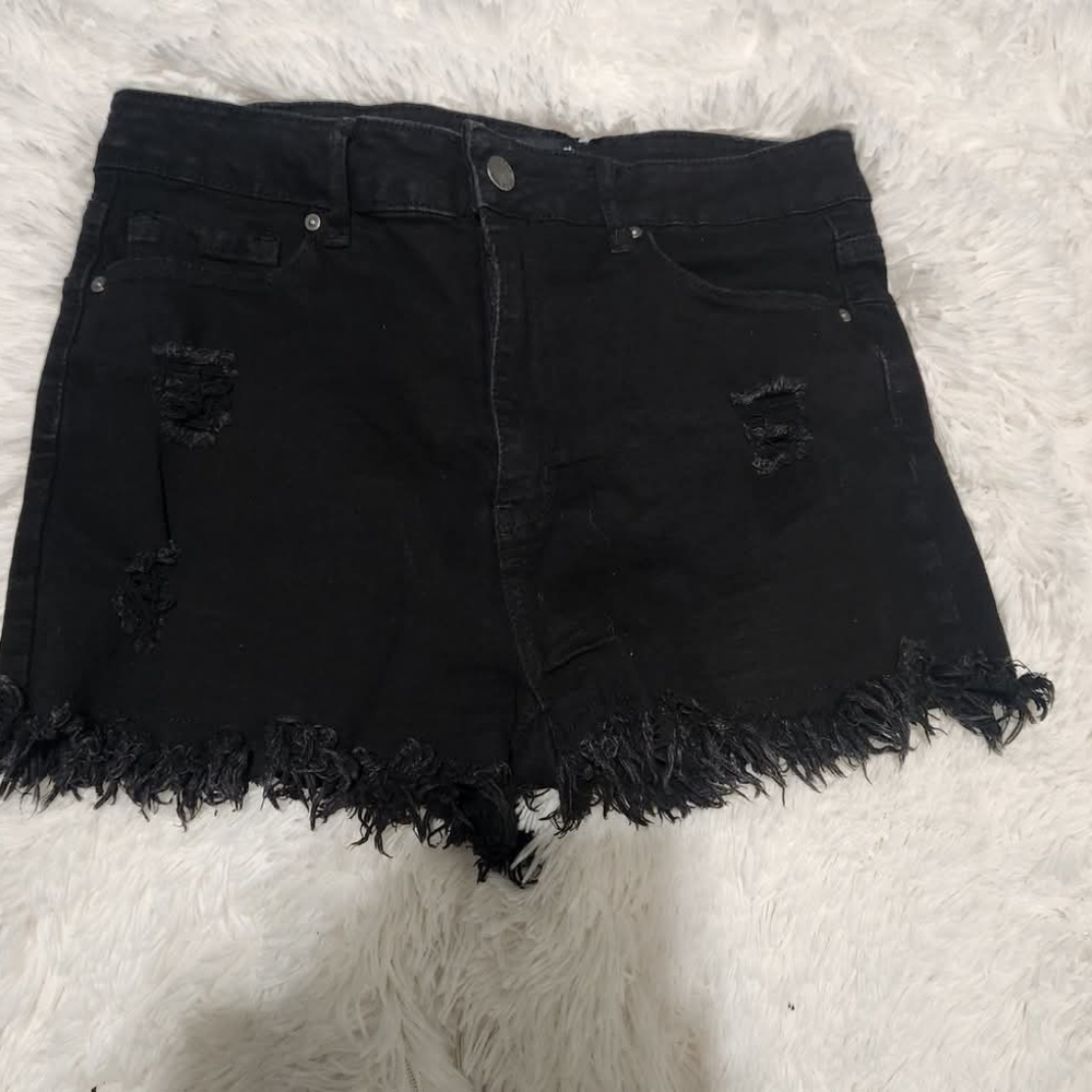 Black Jean shorts